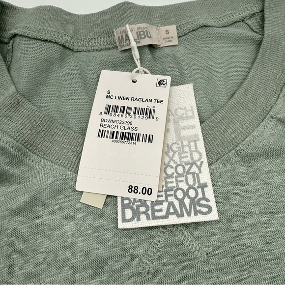 Barefoot Dreams® Malibu Collection® Linen Raglan Tee women’s small - Picture 5 of 5